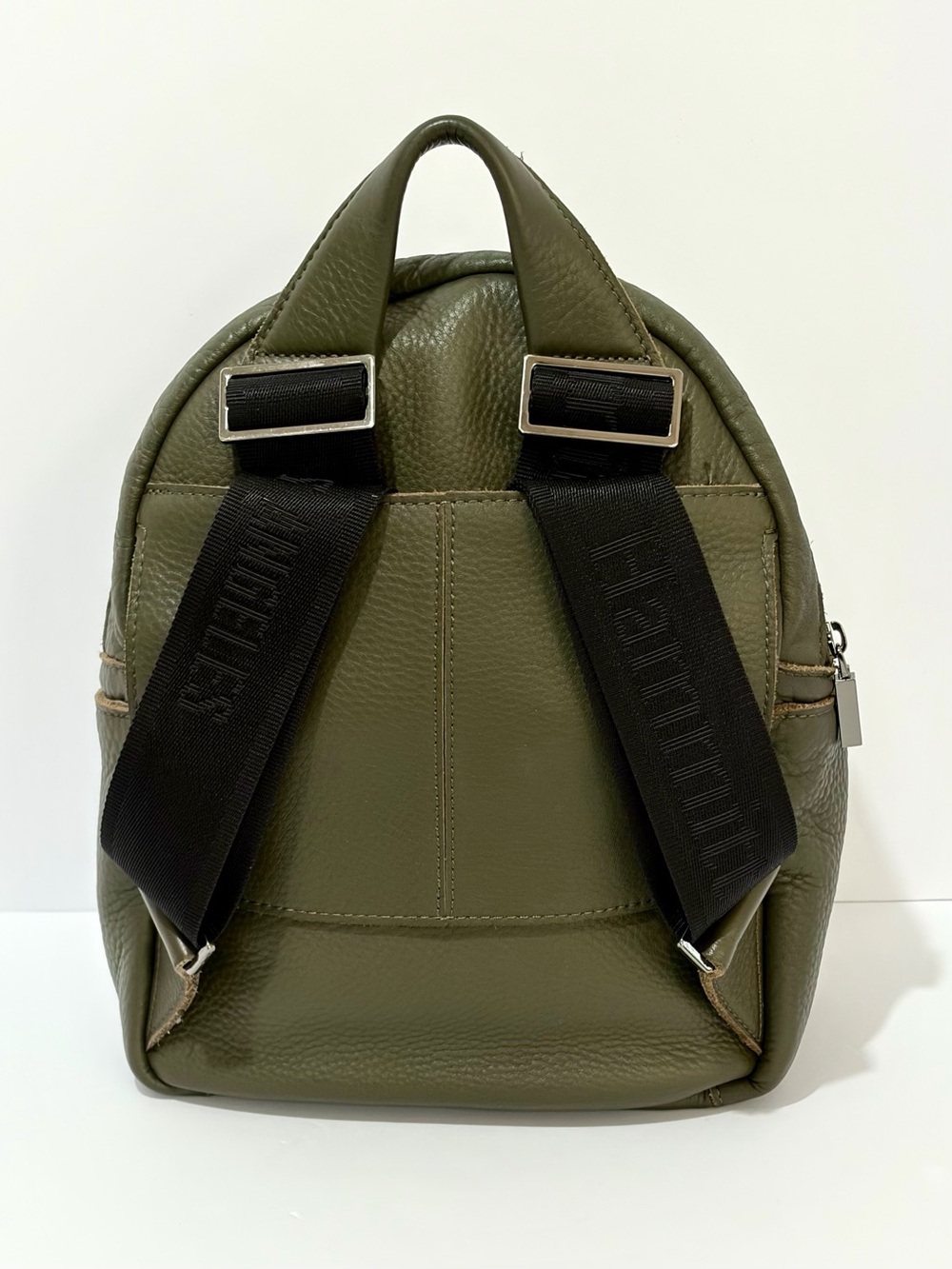 Hammitt  Large Leather Shane Backpack in Olive Green With Gunmetal Hardware - Picture 2 of 8